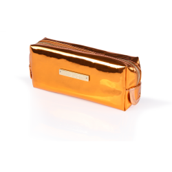 Глянцева косметичка-пенал померанчева COSMETIC BAG MIRROR ORANGE (R24539D) WOW