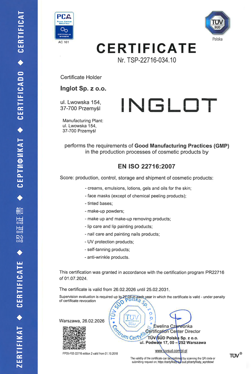 Сертифікат GMP INGLOT